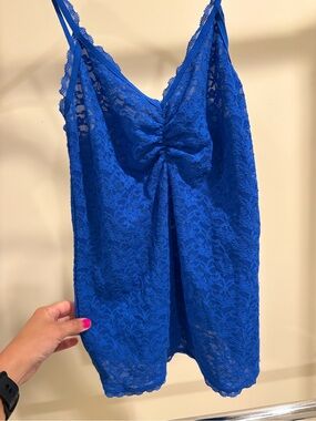 Aerie Blue Lace Camisole Tank Top